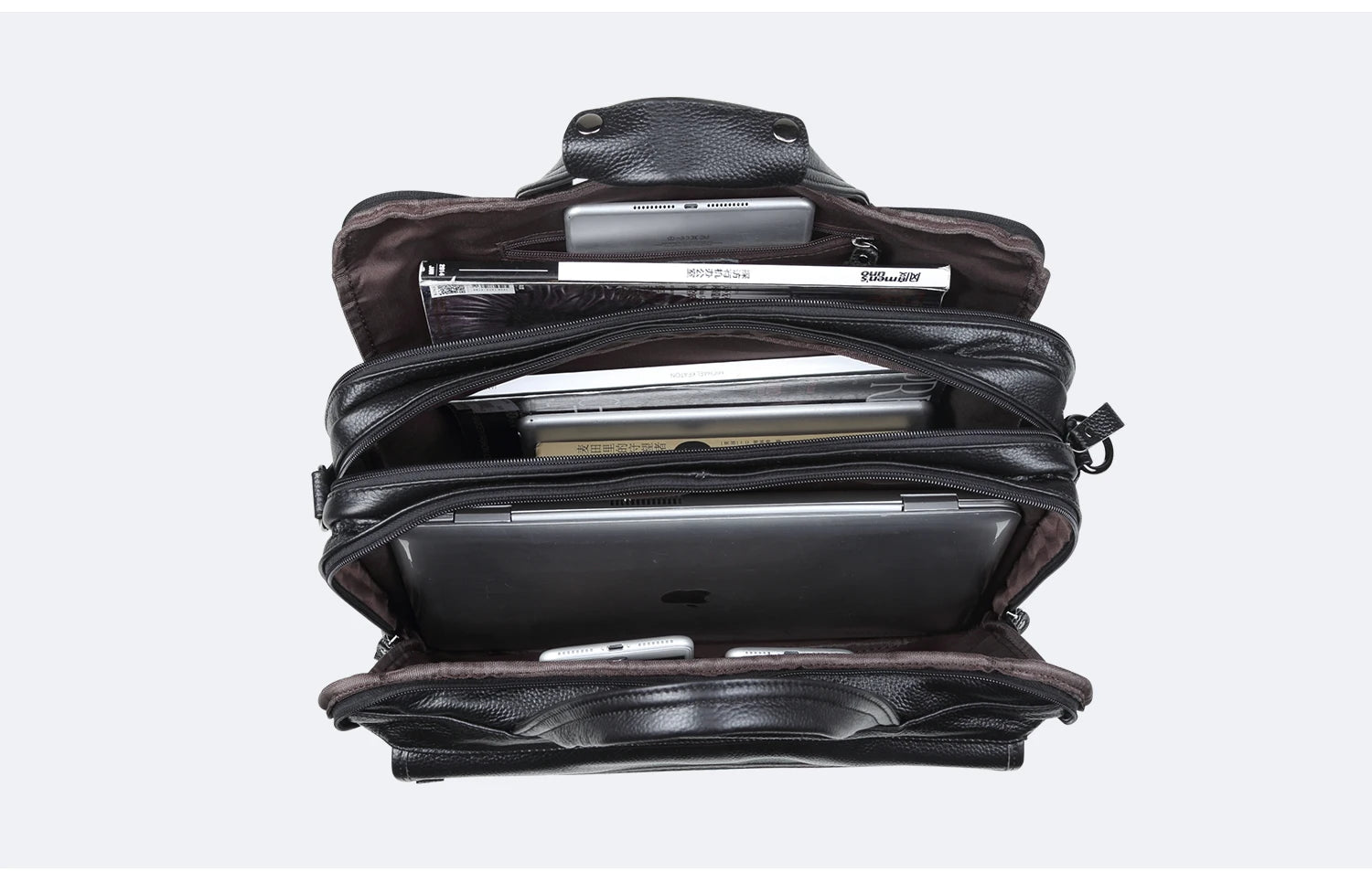Lachiour Leather Laptop Bag - Bags By Benson