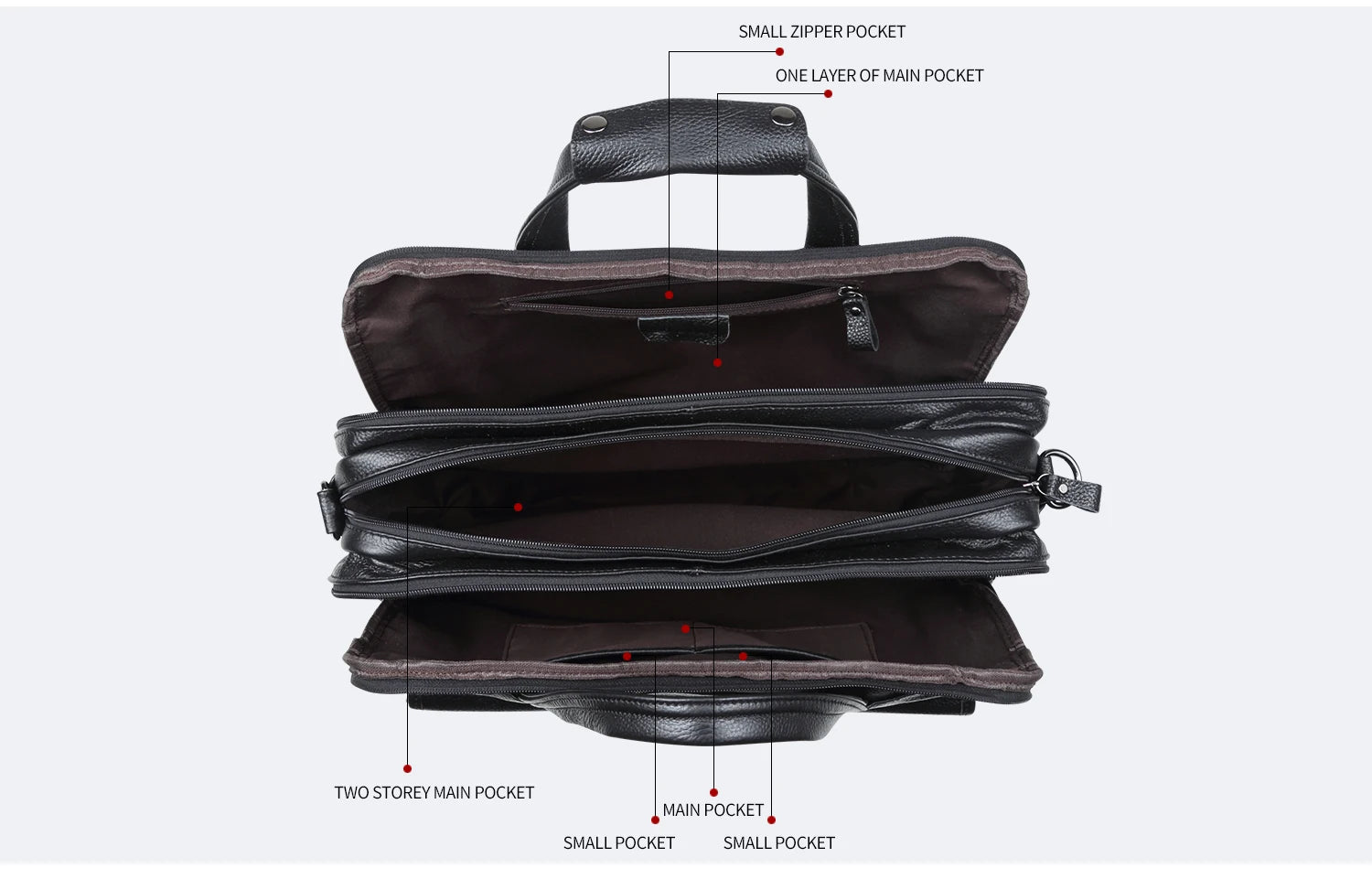 Lachiour Leather Laptop Bag - Bags By Benson