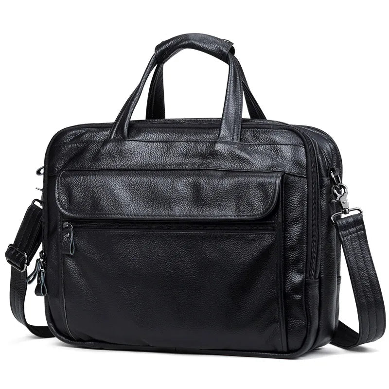 Lachiour Leather Laptop Bag - Bags By Benson