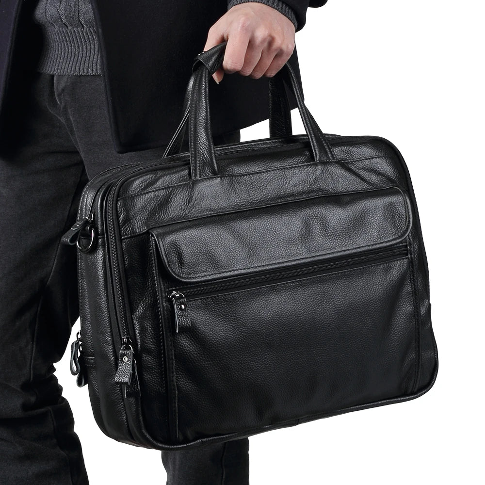 Lachiour Leather Laptop Bag - Bags By Benson