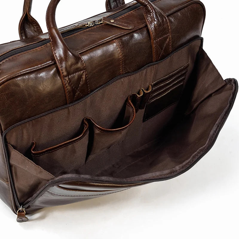 Newsbirds Leather Briefcase