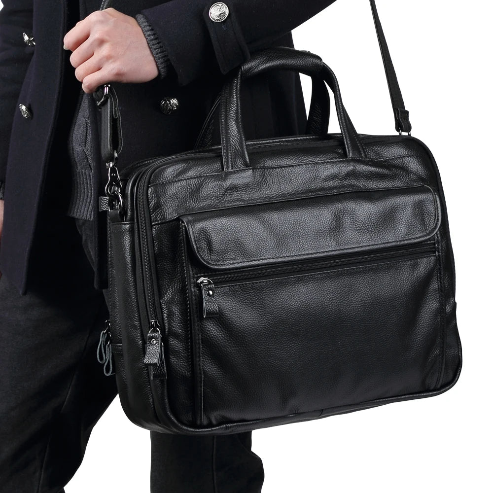 Lachiour Leather Laptop Bag
