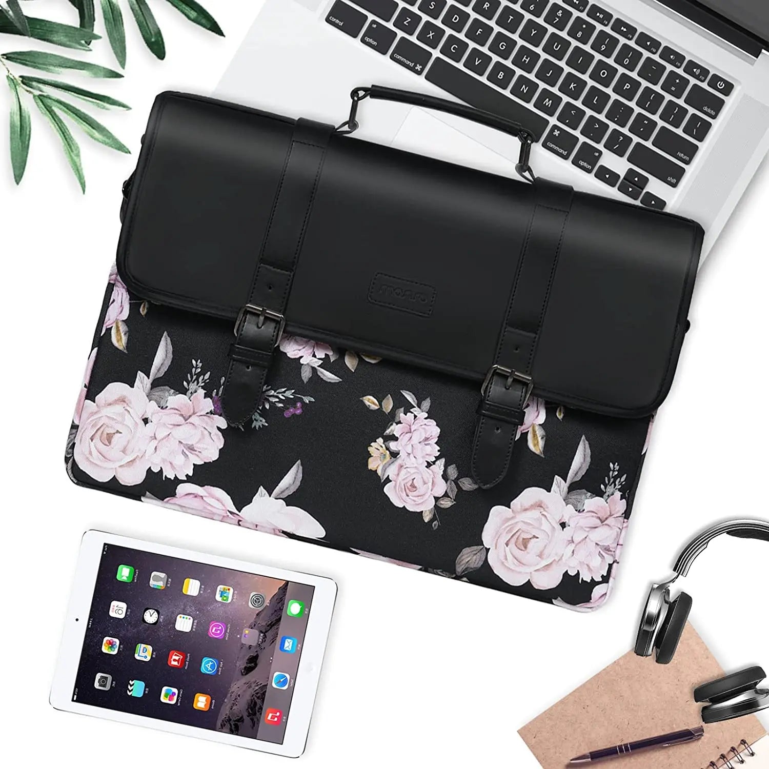 Mosiso Floral Laptop Bag - Bags By Benson