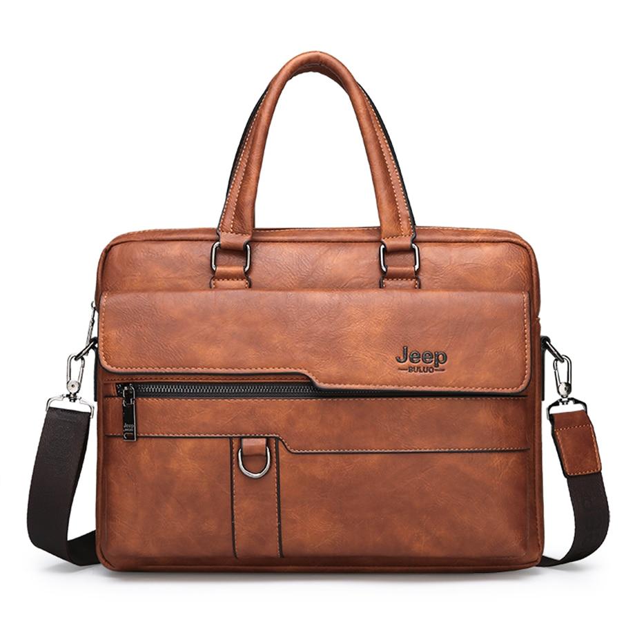 Jeep Buluo Leather Briefcase II - Bags By Benson