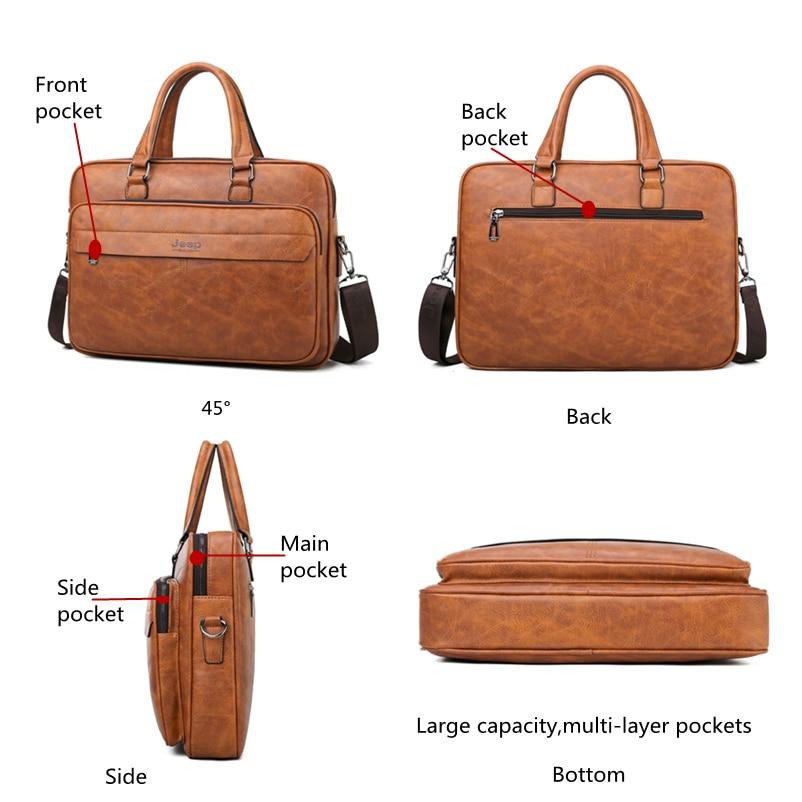 Jeep Buluo Leather Briefcase - Bags By Benson