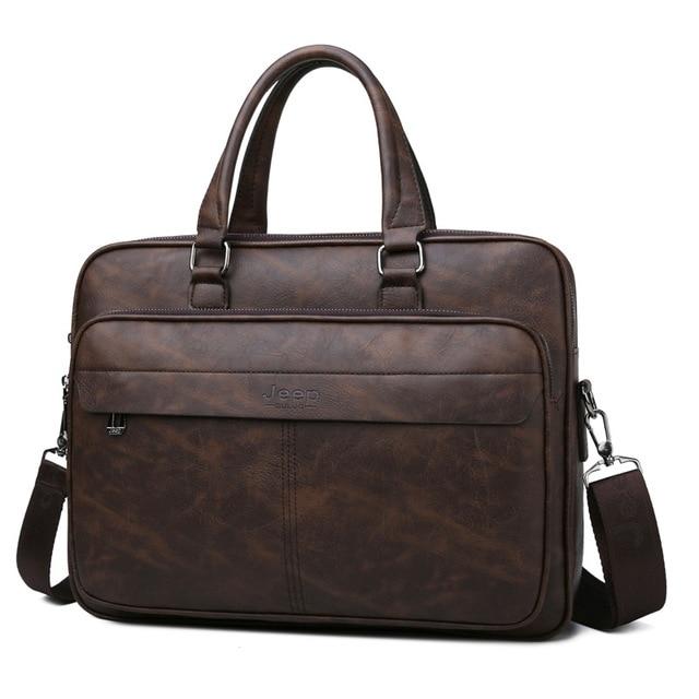 Jeep Buluo Leather Briefcase - Bags By Benson