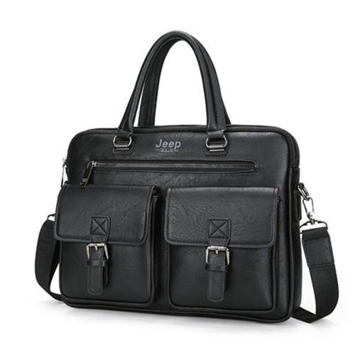 Jeep Buluo Leather Briefcase IV - Bags By Benson