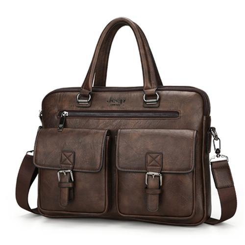 Jeep Buluo Leather Briefcase IV - Bags By Benson