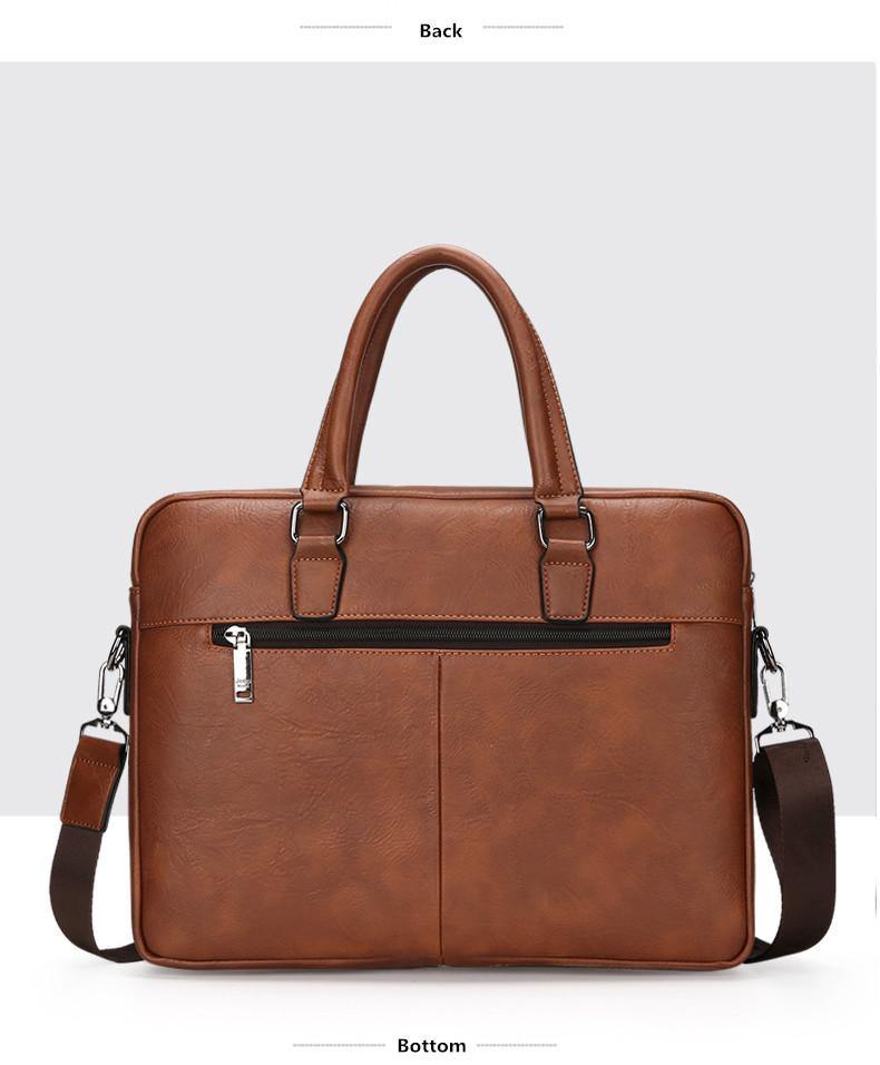 Jeep Buluo Leather Briefcase IV - Bags By Benson