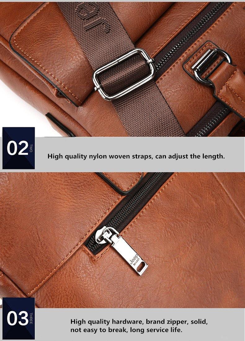 Jeep Buluo Leather Briefcase IV - Bags By Benson