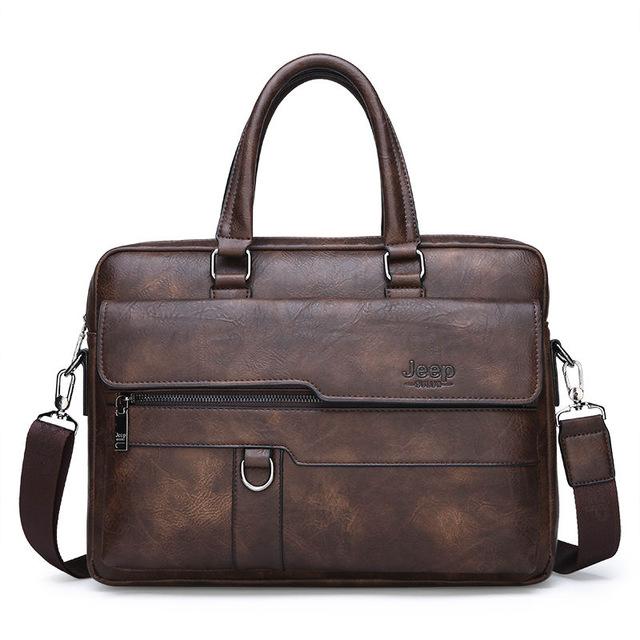 Jeep Buluo Leather Briefcase II - Bags By Benson