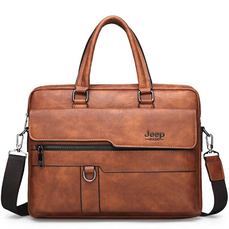 Jeep Buluo Leather Briefcase II - Bags By Benson