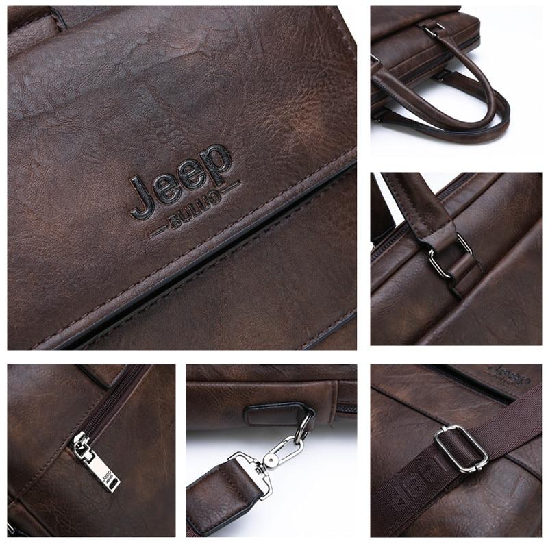 Jeep Buluo Leather Briefcase II - Bags By Benson