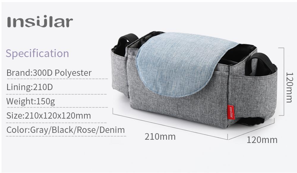 Insular Pram Caddy II - Bags By Benson