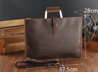 Newsbirds Leather Laptop Bag