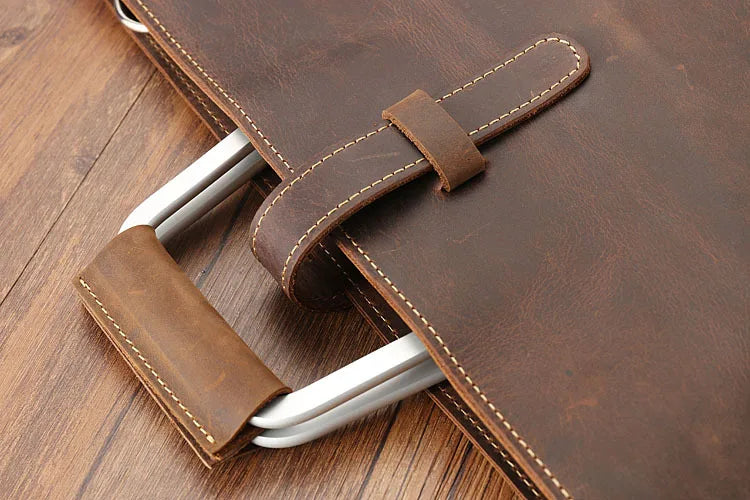Newsbirds Leather Laptop Bag