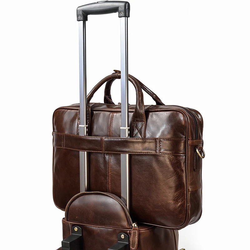 Newsbirds Leather Briefcase