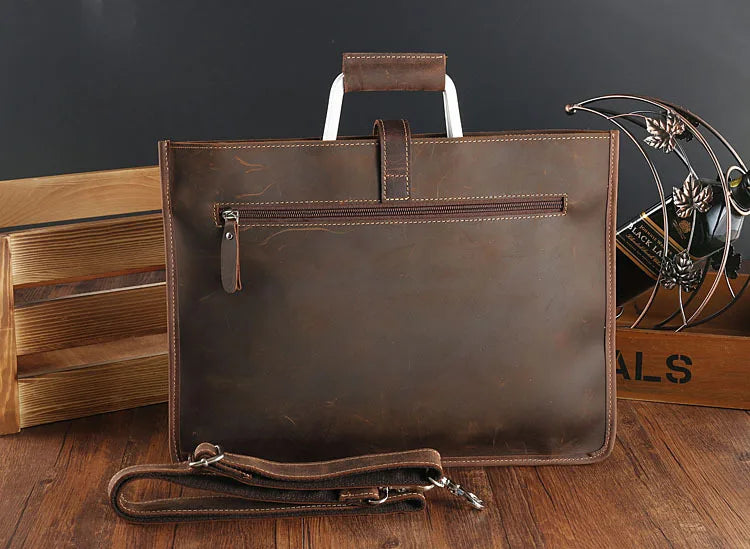 Newsbirds Leather Laptop Bag