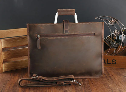 Newsbirds Leather Laptop Bag