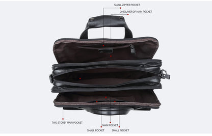 Lachiour Leather Laptop Bag