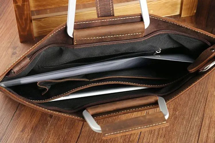 Newsbirds Leather Laptop Bag