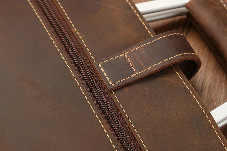 Newsbirds Leather Laptop Bag