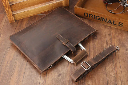 Newsbirds Leather Laptop Bag