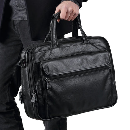 Lachiour Leather Laptop Bag