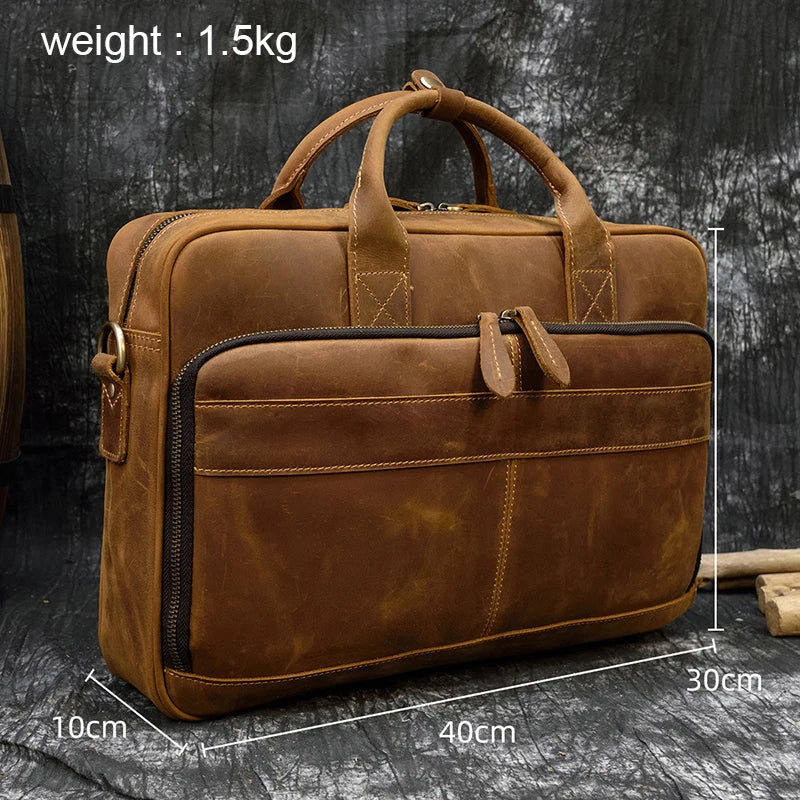 Maheubag Leather Laptop Bag