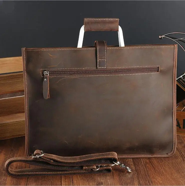 Newsbirds Leather Laptop Bag