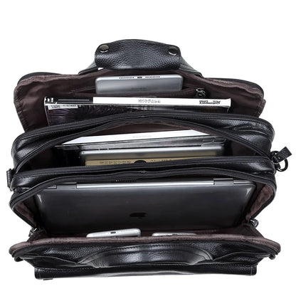 Lachiour Leather Laptop Bag