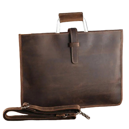 Newsbirds Leather Laptop Bag
