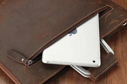 Newsbirds Leather Laptop Bag