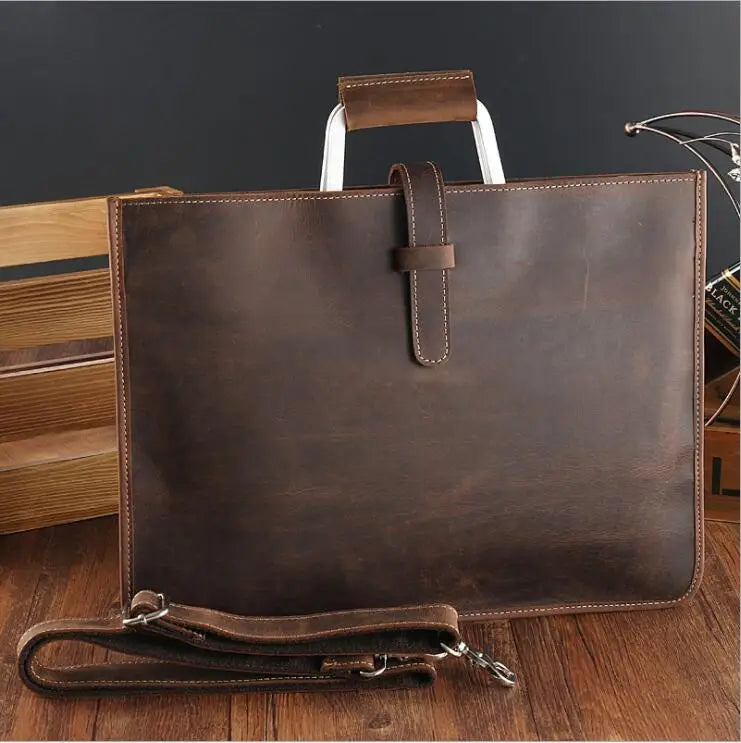 Newsbirds Leather Laptop Bag