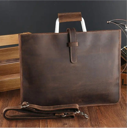 Newsbirds Leather Laptop Bag