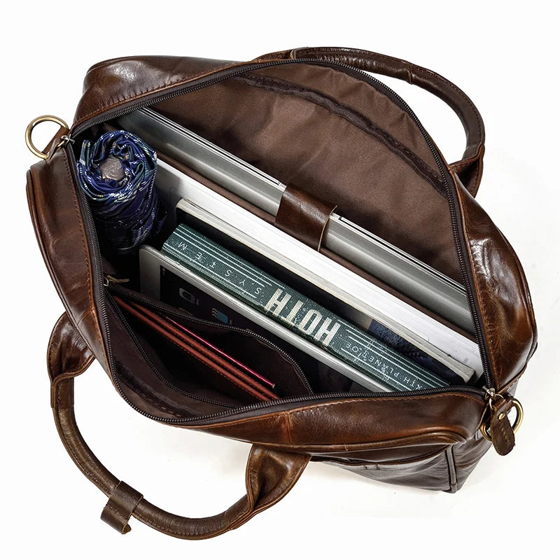 Newsbirds Leather Briefcase
