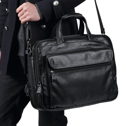 Lachiour Leather Laptop Bag