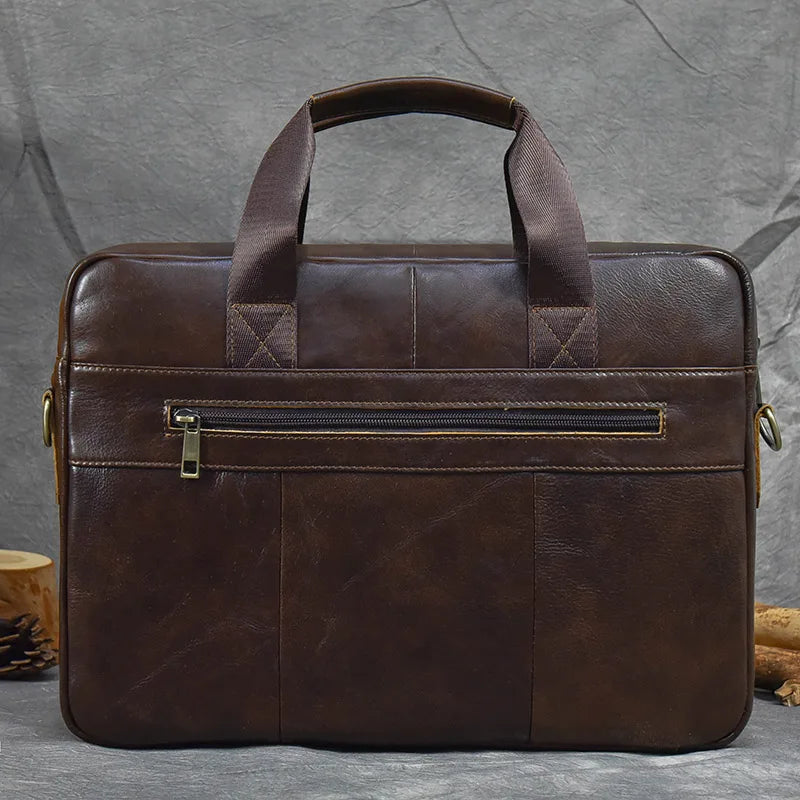 Newsbirds Leather Laptop Bag