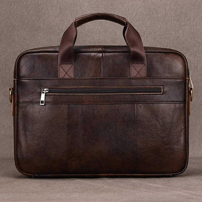 Newsbirds Leather Laptop Bag