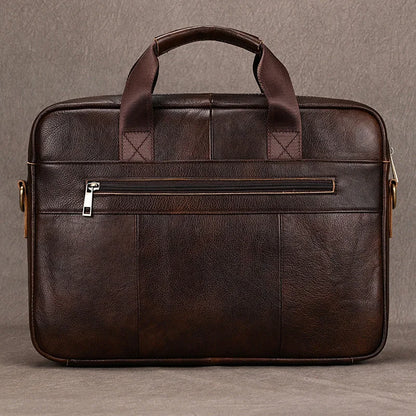 Newsbirds Leather Laptop Bag
