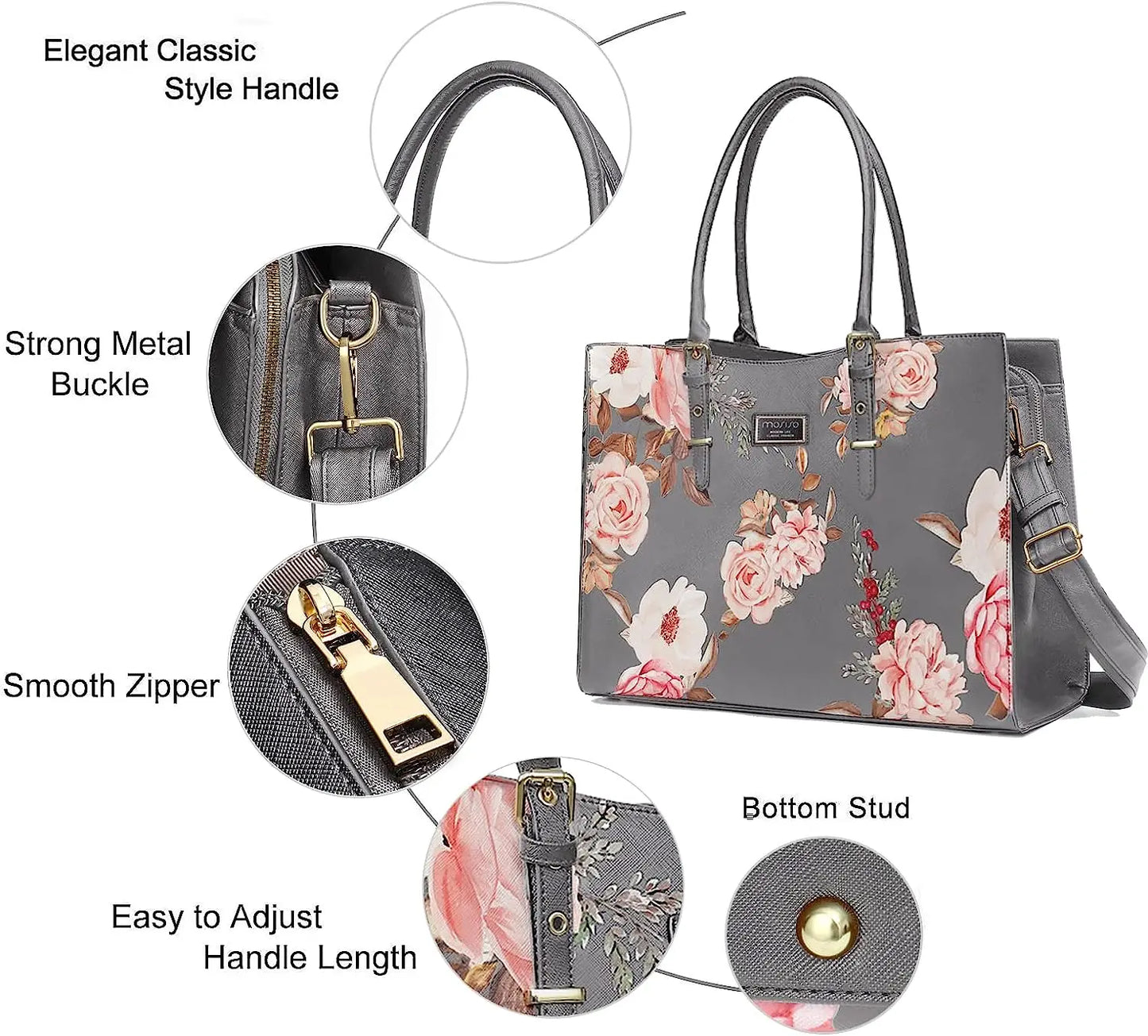 Mosiso Floral Laptop Bag II