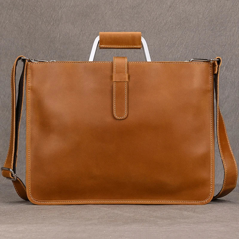Newsbirds Leather Laptop Bag