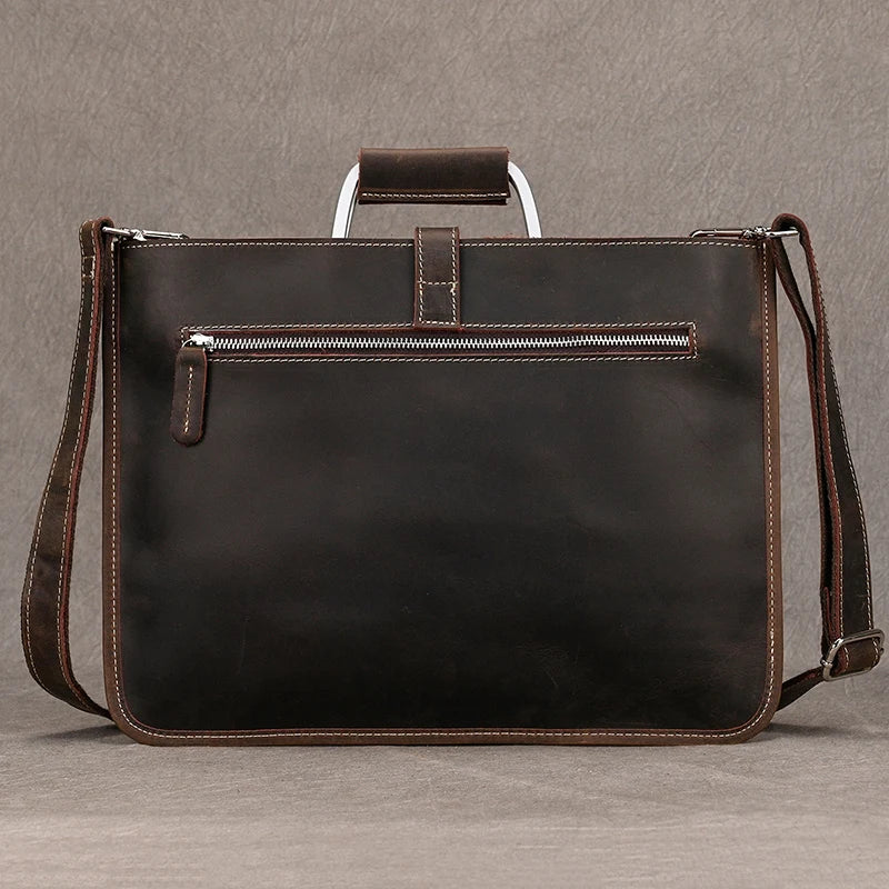 Newsbirds Leather Laptop Bag