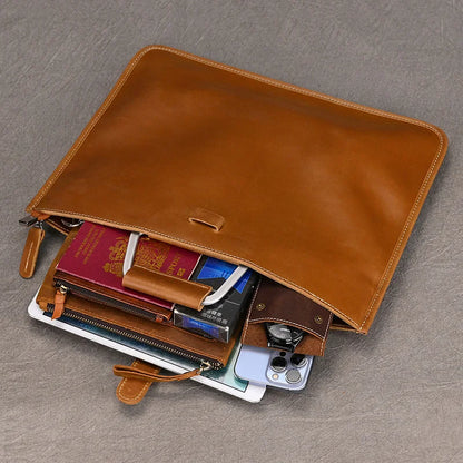 Newsbirds Leather Laptop Bag