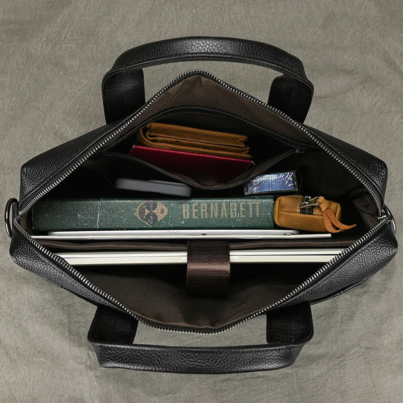 Newsbirds Leather Laptop Bag
