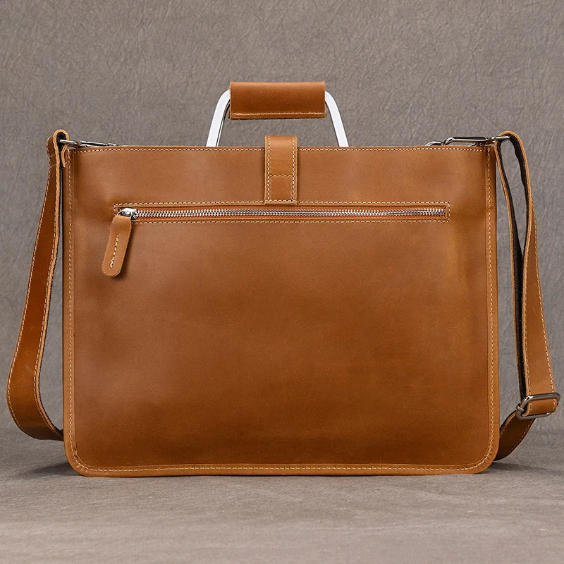 Newsbirds Leather Laptop Bag