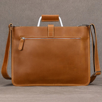 Newsbirds Leather Laptop Bag
