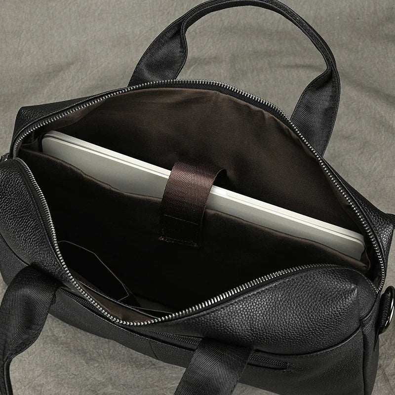 Newsbirds Leather Laptop Bag