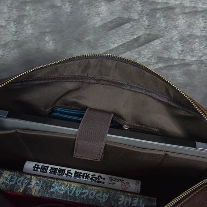 Newsbirds Leather Laptop Bag