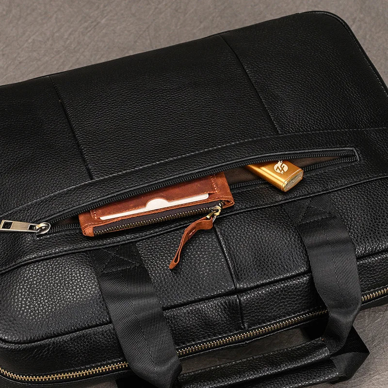 Newsbirds Leather Laptop Bag